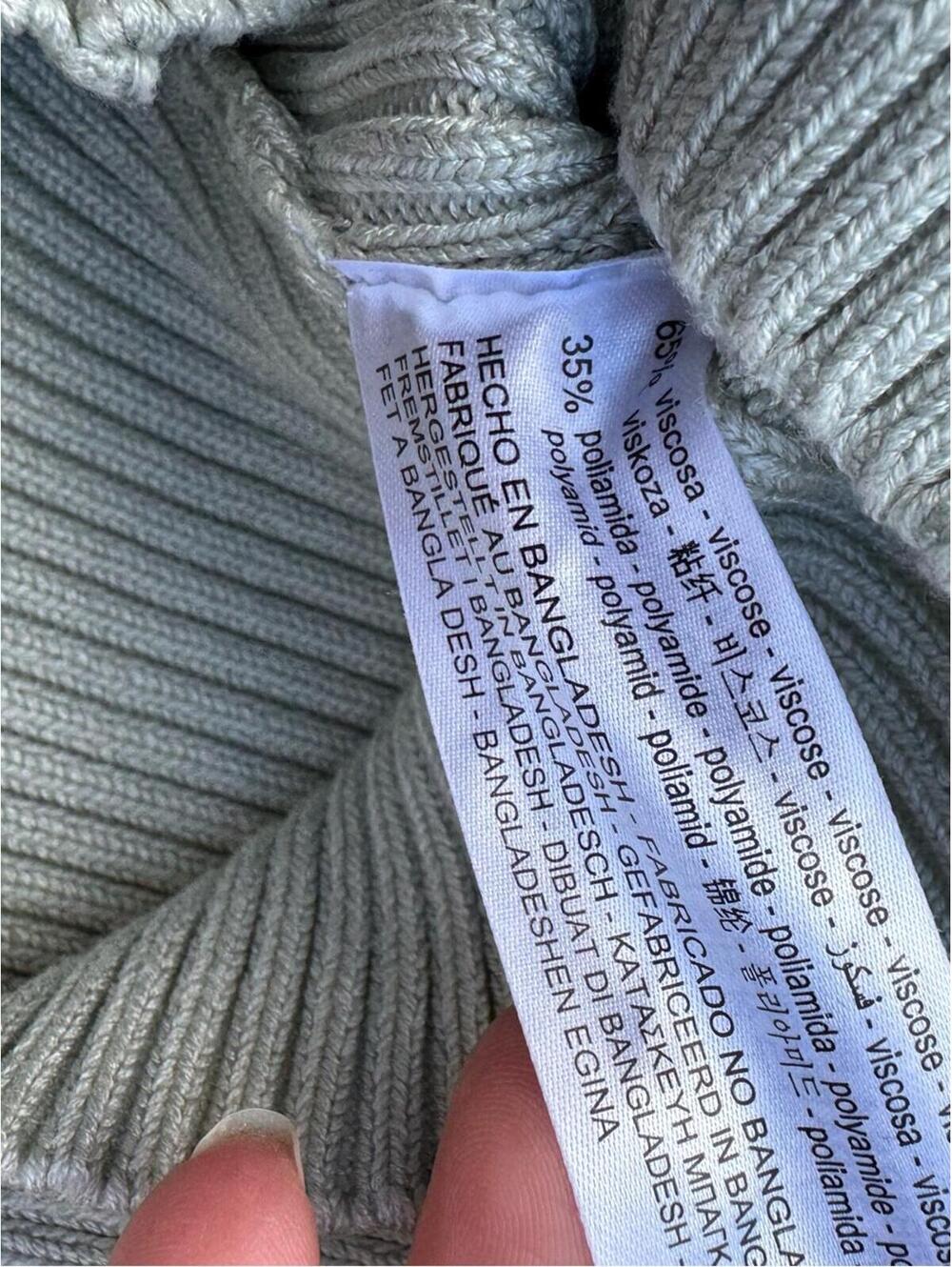 Zara Ribbed Crop Tank Top - Green - Medium - Picture 5 of 6